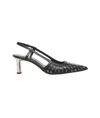 Shop Michael Kors Black Alora' Mid Slings With Studs