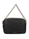 Michael Kors 'bryant' Black Shoulder Bag With Logo Lettering On The Front And Chain Shoulder Strap