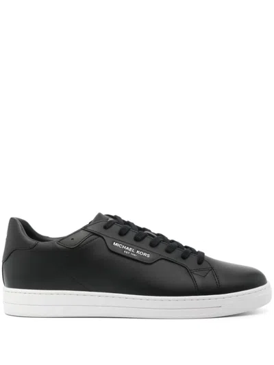 Michael Kors Keating Leather Sneaker In Black
