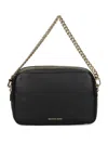 Michael Kors 'bryant' Black Shoulder Bag With Logo Lettering On The Front And Chain Shoulder Strap In Black