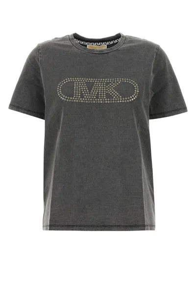 Michael Kors Black Cotton T-shirt In Blackwsh