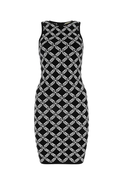 Michael Kors Embroidered Jacquard Mini Dress In Printed