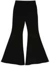 Michael Kors Crepe Flared Trousers In Black