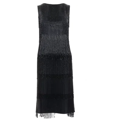 Michael Kors Black Fringe Flapper Dress