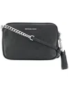 Michael Kors Ginny Textured Chain Strap Cross-body Bag In Black