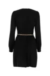 Michael Kors Wool V-neck Cardigan Chain Belt