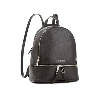 Michael Kors Black Leather Backpack In Brown