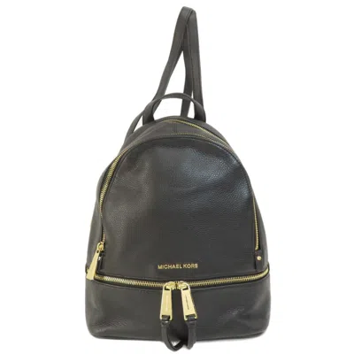 Pre-owned Michael Kors Black Leather Backpack ()