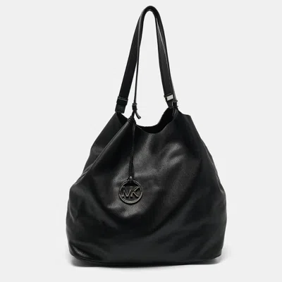 Pre-owned Michael Kors Black Leather Colgate Grab Shoulder Bag
