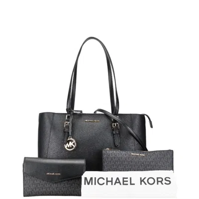 Pre-owned Michael Kors Black Leather Handbag Shoulder Bag ()
