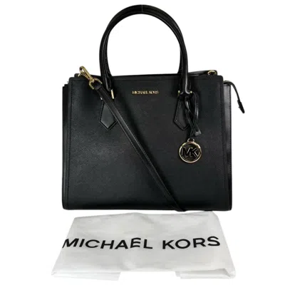 Pre-owned Michael Kors Black Leather Handbag Shoulder Bag ()