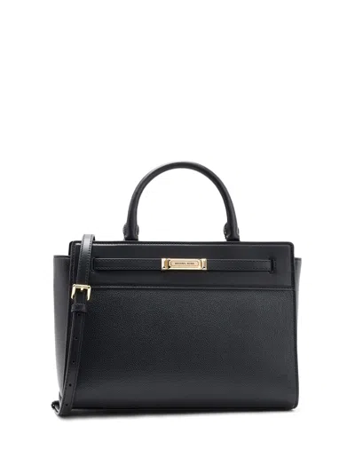 Michael Kors Black Leather Handbag With Shoulder Strap