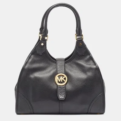 Pre-owned Michael Kors Black Leather Hudson Shoulder Bag