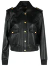 Michael Kors Leather Blouson In Black