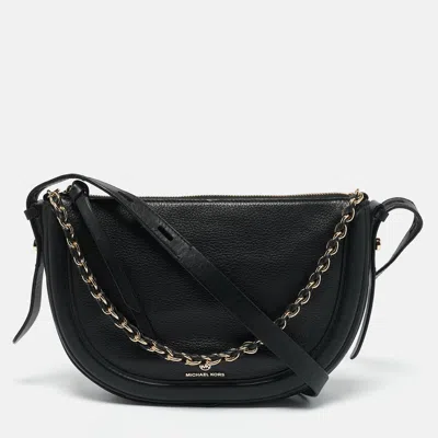 Pre-owned Michael Kors Black Leather Medium Jagger Shoulder Bag