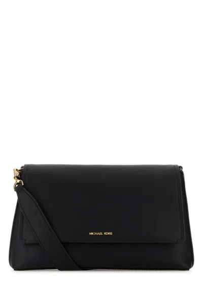 Michael Kors Black Leather Nessa Crossbody Bag