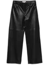 Michael Kors Black Leather Pants In Black