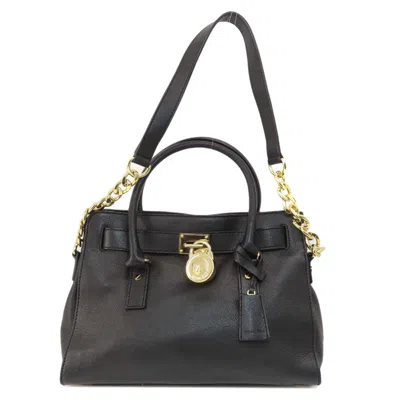Pre-owned Michael Kors Black Leather Tote Bag ()