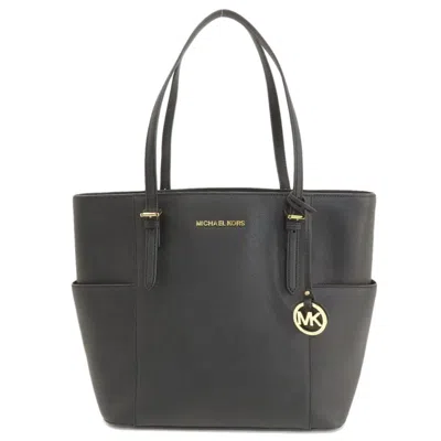 Pre-owned Michael Kors Black Leather Tote Bag ()