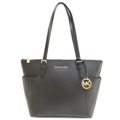 Pre-owned Michael Kors Black Leather Tote Bag ()