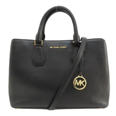 Pre-owned Michael Kors Black Leather Tote Bag ()