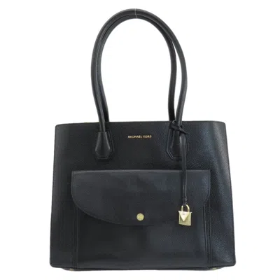 Pre-owned Michael Kors Black Leather Tote Bag ()