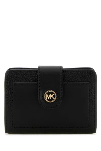 Michael Kors Leather Wallet In Black