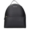 Michael Kors Black Leather Women's Backpack In Black