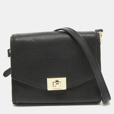 Pre-owned Michael Kors Black Leather Xs Cassie Crossbody Bag