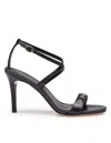 Michael Kors Lena Sandal In Black Leather In Black