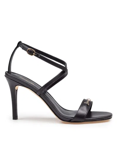 MICHAEL KORS MICHAEL KORS BLACK LENA LEATHER SANDAL