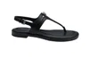 Michael Kors Black Low Top Shoes With Thong Design In Black