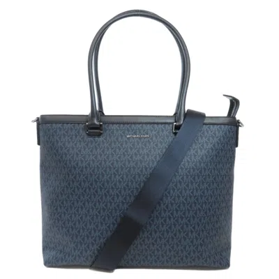 Pre-owned Michael Kors Black Navy Pvc Tote Bag ()