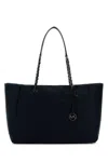 Michael Kors Black Nylon Large Georgia Shopping Bag In Black