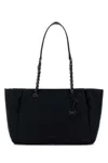 Michael Kors Black Nylon Large Georgia Shopping Bag In Black