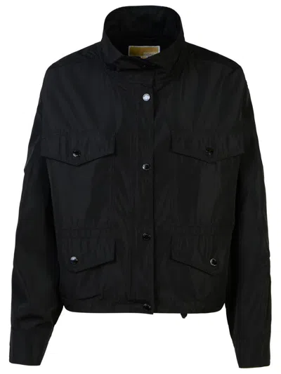 Michael Kors Logo Tap Jacket In Black