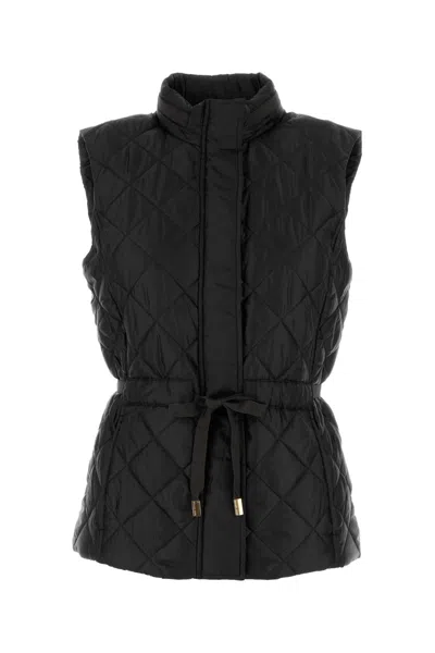 MICHAEL KORS BLACK POLYESTER SLEEVELESS JACKET