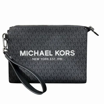 Pre-owned Michael Kors Black Pvc Leather Clutch Bag ()