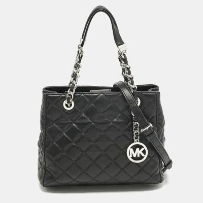 Pre-owned Michael Kors Black Quilted Leather Susannah Tote