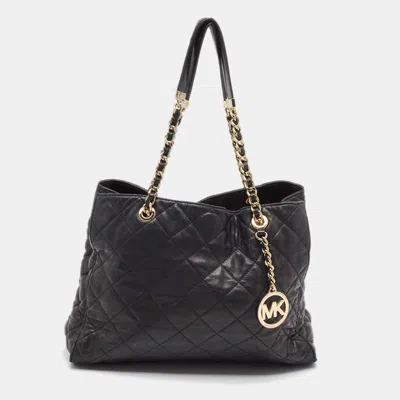Pre-owned Michael Kors Black Quilted Leather Susannah Tote