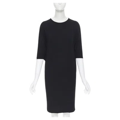 Pre-owned Michael Kors Black Rayon Spandex Batwing Stretch Fit Casual Dress Us0 Xs
