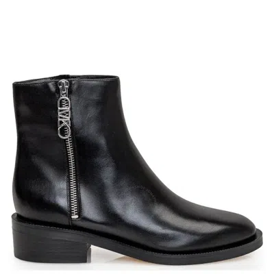 MICHAEL KORS MICHAEL KORS BLACK REGAN LEATHER BOOTS