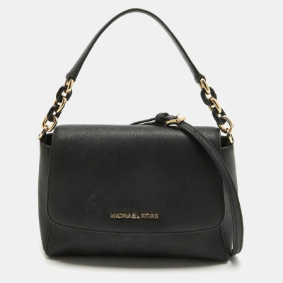 Pre-owned Michael Kors Black Safiano Leather Sofia Top Handle Bag