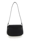 Michael Kors Black Shoulder Bag With Adjustable Shoulder Strap And Logo Lettering On The Front In Leather Woman