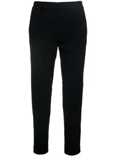 Michael Kors Black Slim Pants With Concealed Fastening In Cotton Woman