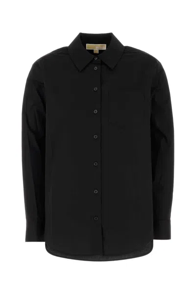 Michael Kors Black Stretch Poplin Shirt