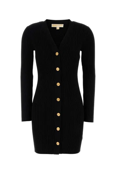 Michael Kors Black Stretch Viscose Blend Dress