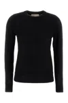 Michael Kors Ribbed Knit Sweater In Stretch Wool Blend In Black