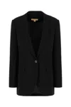 Michael Kors Black Triacetate Blend Blazer In Black