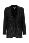 Michael Kors Sequin Striped Lapel Jacket